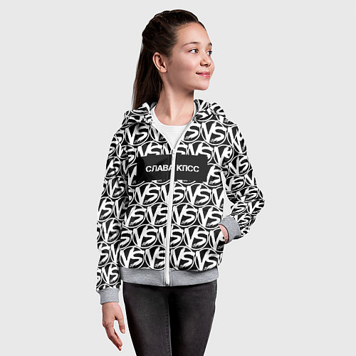 Детская толстовка на молнии Versus Battle: Слава КПСС / 3D-Меланж – фото 4