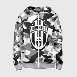Толстовка на молнии детская FC Juventus: Camouflage, цвет: 3D-меланж