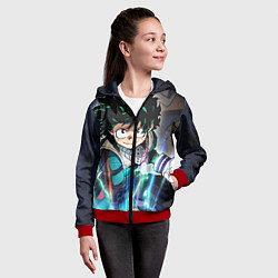 Толстовка на молнии детская My Hero Academia синий свет, цвет: 3D-красный — фото 2