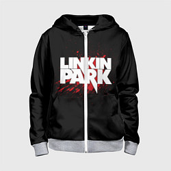 Толстовка на молнии детская Linkin Park: Drop of Blood, цвет: 3D-меланж