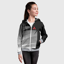 Толстовка на молнии детская MITSUBISHI SPORT, цвет: 3D-меланж — фото 2