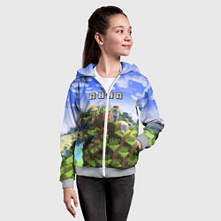 Толстовка на молнии детская Майнкрафт: Анна, цвет: 3D-меланж — фото 2