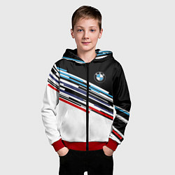 Толстовка на молнии детская BMW BRAND COLOR БМВ, цвет: 3D-красный — фото 2