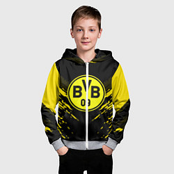 Толстовка на молнии детская Borussia FC: Sport Fashion, цвет: 3D-меланж — фото 2