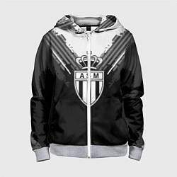 Толстовка на молнии детская FC Monaco: Black Style, цвет: 3D-меланж