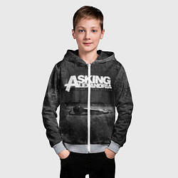 Толстовка на молнии детская Asking Alexandria: Black Micro, цвет: 3D-меланж — фото 2