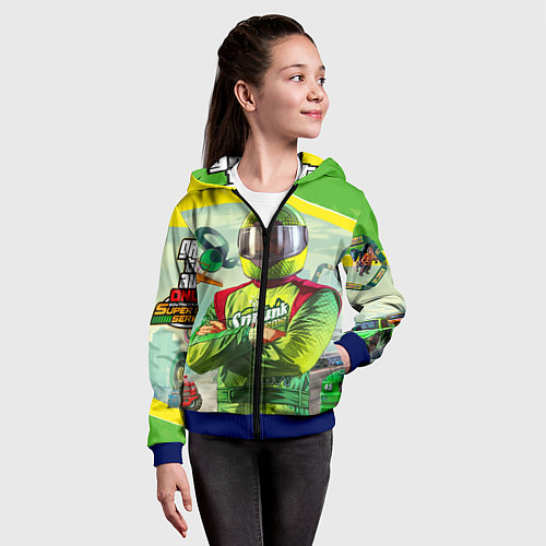 Детская толстовка на молнии GTA V: Online Racer / 3D-Синий – фото 4