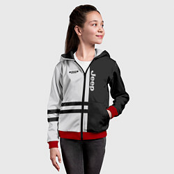 Толстовка на молнии детская Jeep, цвет: 3D-красный — фото 2