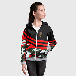 Толстовка на молнии детская Полиция: Камуфляж, цвет: 3D-меланж — фото 2