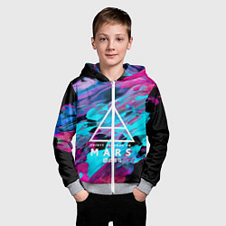 Толстовка на молнии детская 30 STM: Neon Colours, цвет: 3D-меланж — фото 2