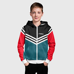 Толстовка на молнии детская Firm 90s: Arrows Style, цвет: 3D-белый — фото 2