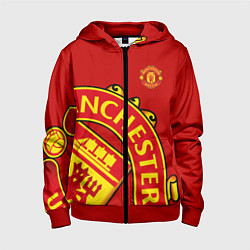 Толстовка на молнии детская FC Man United: Red Exclusive, цвет: 3D-красный