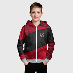 Толстовка на молнии детская Mercedes Benz: Red Sport, цвет: 3D-меланж — фото 2