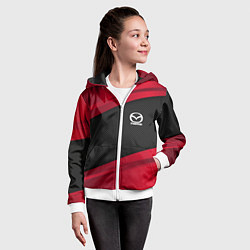 Толстовка на молнии детская Mazda: Red Sport, цвет: 3D-белый — фото 2
