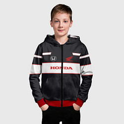 Толстовка на молнии детская Honda Sport, цвет: 3D-красный — фото 2