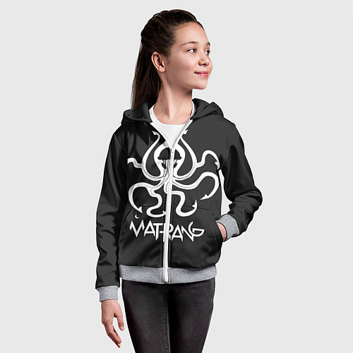 Детская толстовка на молнии Matrang Medusa / 3D-Меланж – фото 4