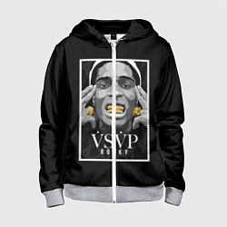 Толстовка на молнии детская ASAP Rocky: Gold Edition, цвет: 3D-меланж