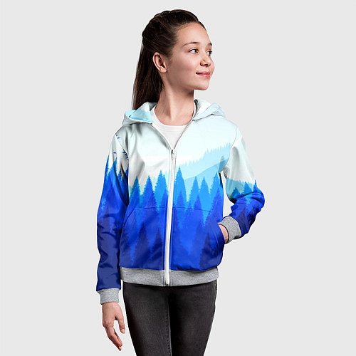 Детская толстовка на молнии Firewatch: Cold Wood / 3D-Меланж – фото 4