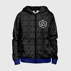 Толстовка на молнии детская Linkin Park: Black Carbon, цвет: 3D-синий