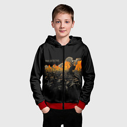Толстовка на молнии детская True Detective: Fire, цвет: 3D-красный — фото 2