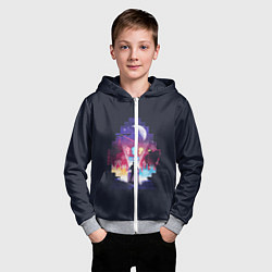 Толстовка на молнии детская Easter Egg, цвет: 3D-меланж — фото 2