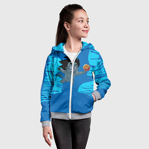 Детская толстовка на молнии Smells Like: Dragon Ball Z / 3D-Меланж – фото 4