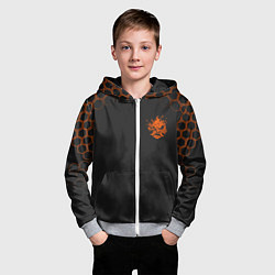 Толстовка на молнии детская Cyberpunk 2077: Samurai, цвет: 3D-меланж — фото 2