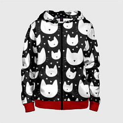 Детская толстовка на молнии Love Cats Pattern