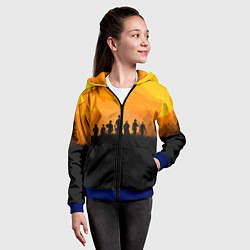 Толстовка на молнии детская Red Dead Redemption: Orange Sun, цвет: 3D-синий — фото 2