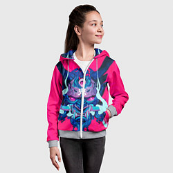 Толстовка на молнии детская Мифический зверь, цвет: 3D-меланж — фото 2