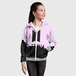 Толстовка на молнии детская Bangtan Boys, цвет: 3D-меланж — фото 2