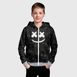 Толстовка на молнии детская Marshmello Cosmos pattern, цвет: 3D-меланж — фото 2