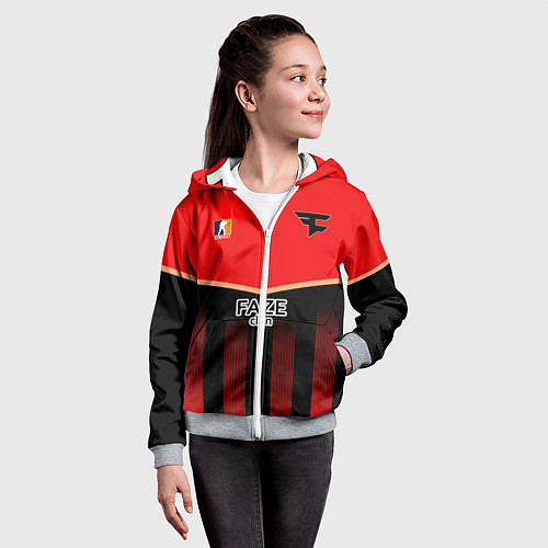 Детская толстовка на молнии Cs:go - Faze The Form 2022 / 3D-Меланж – фото 4