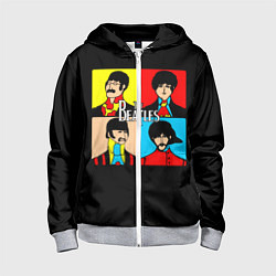 Толстовка на молнии детская The Beatles: Pop Art, цвет: 3D-меланж