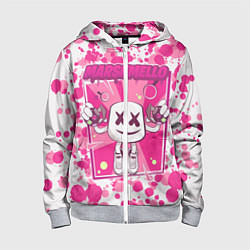 Детская толстовка на молнии Marshmello: Pink Fashion