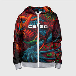 Толстовка на молнии детская CS:GO Hyper Beast, цвет: 3D-меланж