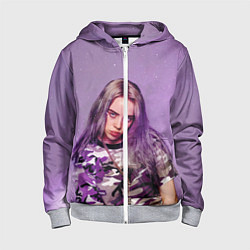 Детская толстовка на молнии Billie Eilish: Violet Fashion