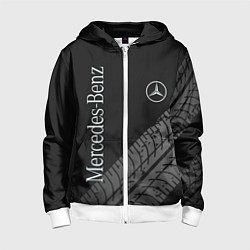 Толстовка на молнии детская Mercedes AMG: Street Style, цвет: 3D-белый