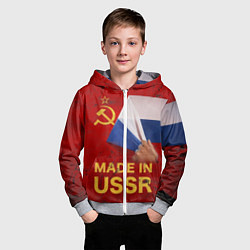 Толстовка на молнии детская MADE IN USSR, цвет: 3D-меланж — фото 2