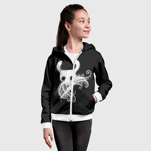 Детская толстовка на молнии Hollow Knight / 3D-Белый – фото 4
