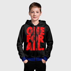 Толстовка на молнии детская Моя геройская академия, цвет: 3D-синий — фото 2