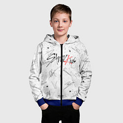 Толстовка на молнии детская STRAY KIDS АВТОГРАФЫ, цвет: 3D-синий — фото 2