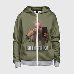 Толстовка на молнии детская BILLIE EILISH, цвет: 3D-меланж