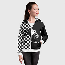 Толстовка на молнии детская Король и Шут, цвет: 3D-белый — фото 2