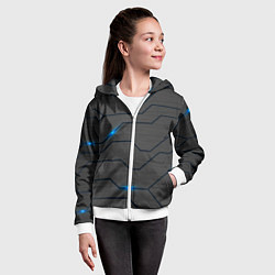 Толстовка на молнии детская Led подсветка, цвет: 3D-белый — фото 2