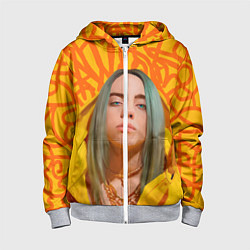 Толстовка на молнии детская Billie Eilish, цвет: 3D-меланж