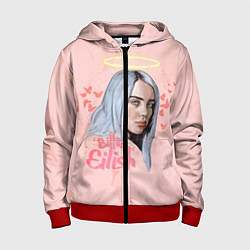 Толстовка на молнии детская Billie Eilish, цвет: 3D-красный