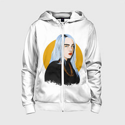 Толстовка на молнии детская Billie Eilish, цвет: 3D-белый