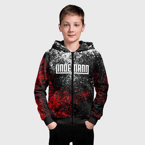 Детская толстовка на молнии LINDEMANN: Colour Splash / 3D-Черный – фото 3