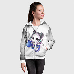 Толстовка на молнии детская UNDERTALE, цвет: 3D-белый — фото 2